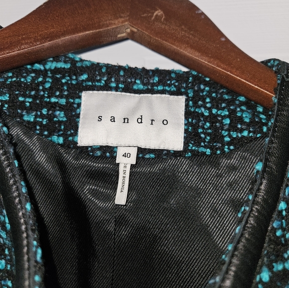 Sandro green tweed jacket - Picture 7 of 8